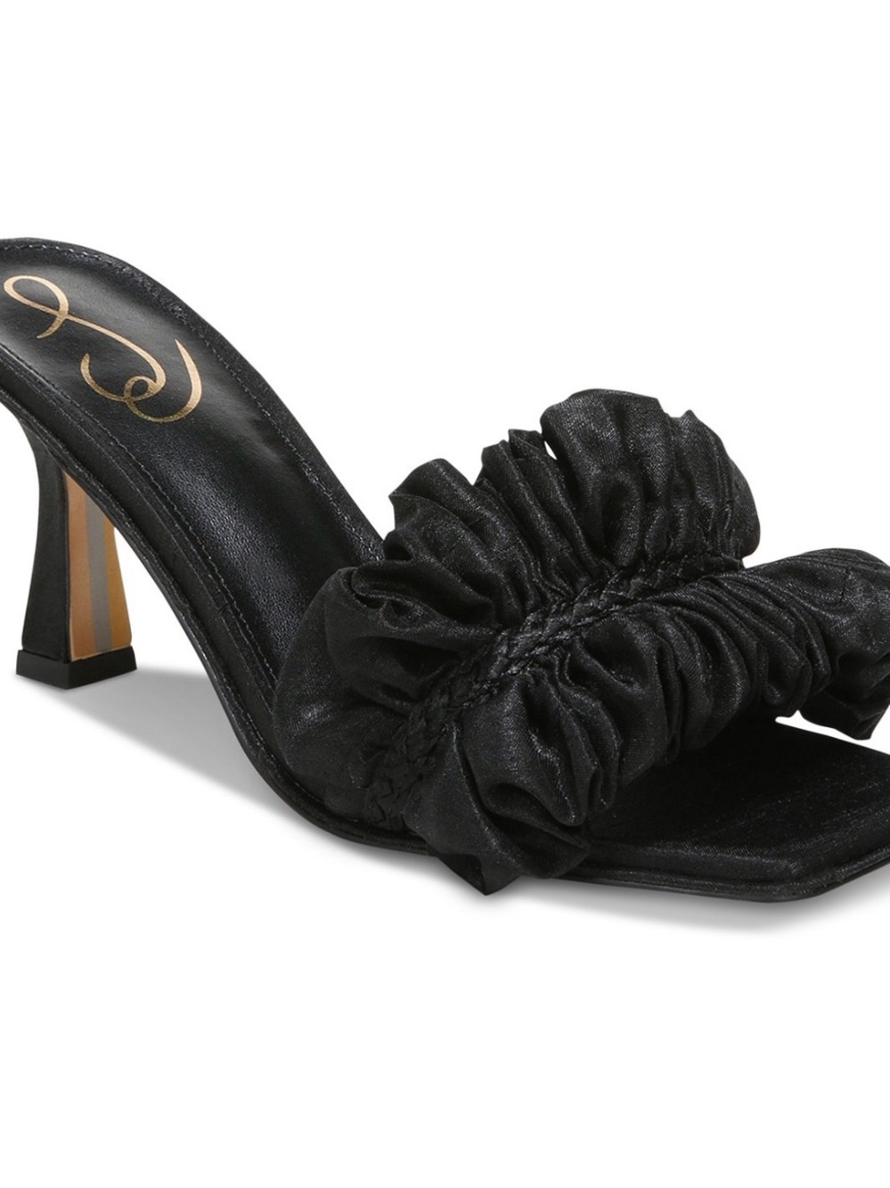 Free People x Sam Edelman Kady Silk Ruffle Dress Mules